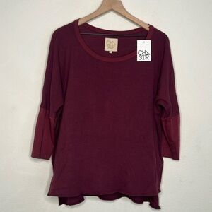 Chaser Hi-Lo Pullover Thermal, Chambord, size S NWT